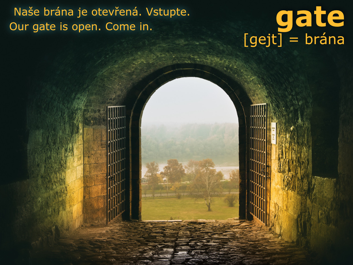 gate, brána - anglické slovíčko