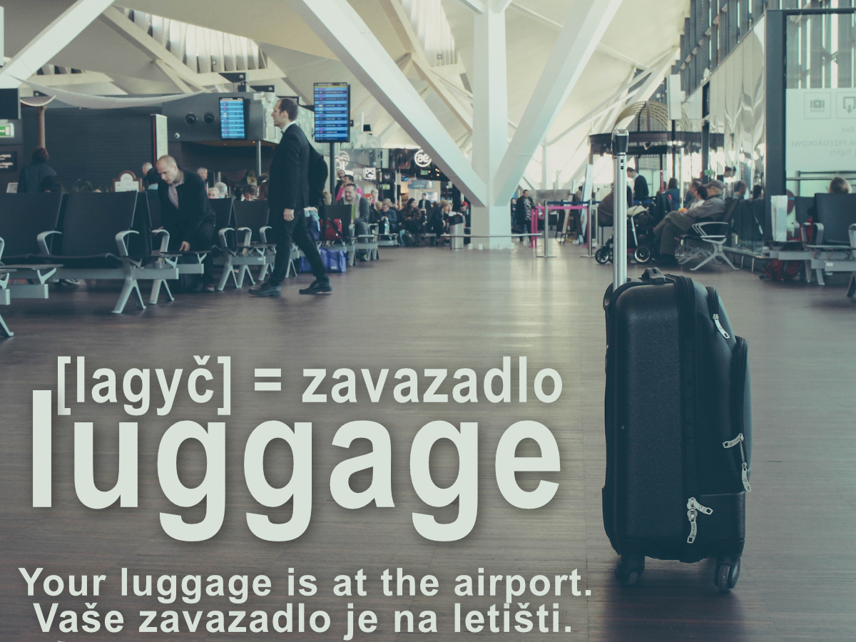 luggage, zavazadlo - anglické slovíčko